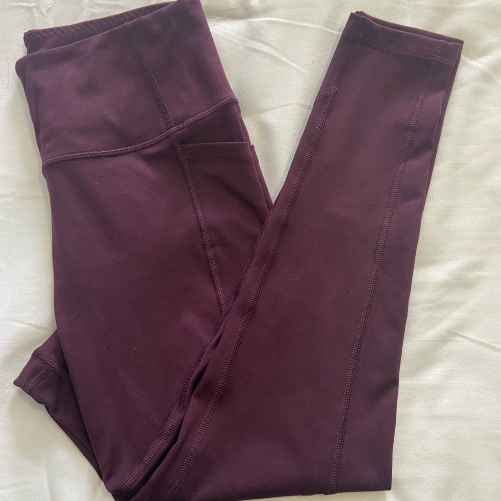 SOLD Victoria Secret Maroon Leggings - Picture 2 of 8
